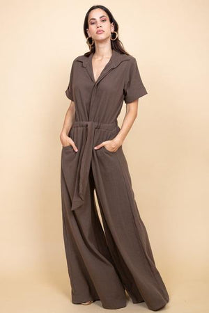 Poppy Field the label - mumbai jumpsuit toffee brown