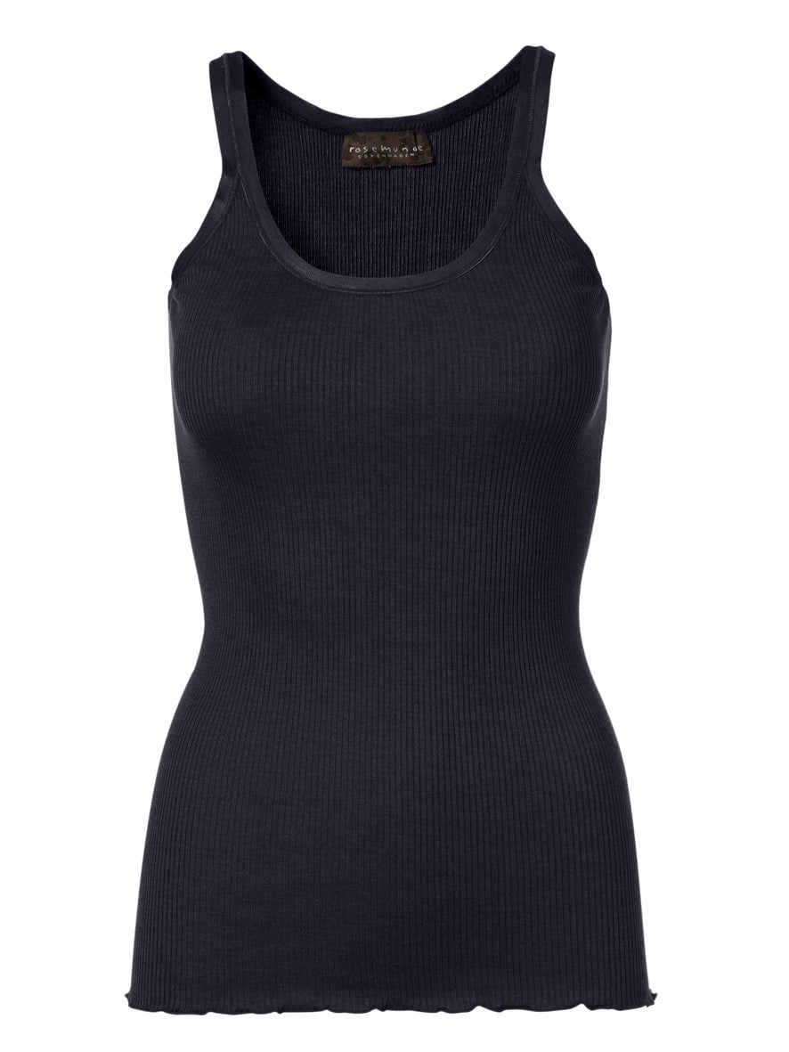 Rosemunde - silk top with elastic neckline