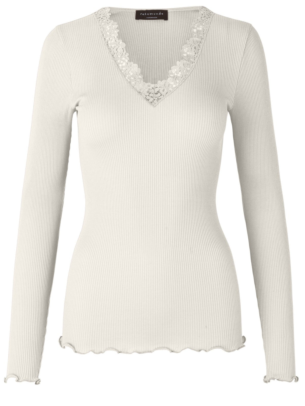 Rosemunde - silk blouse with crochet lace