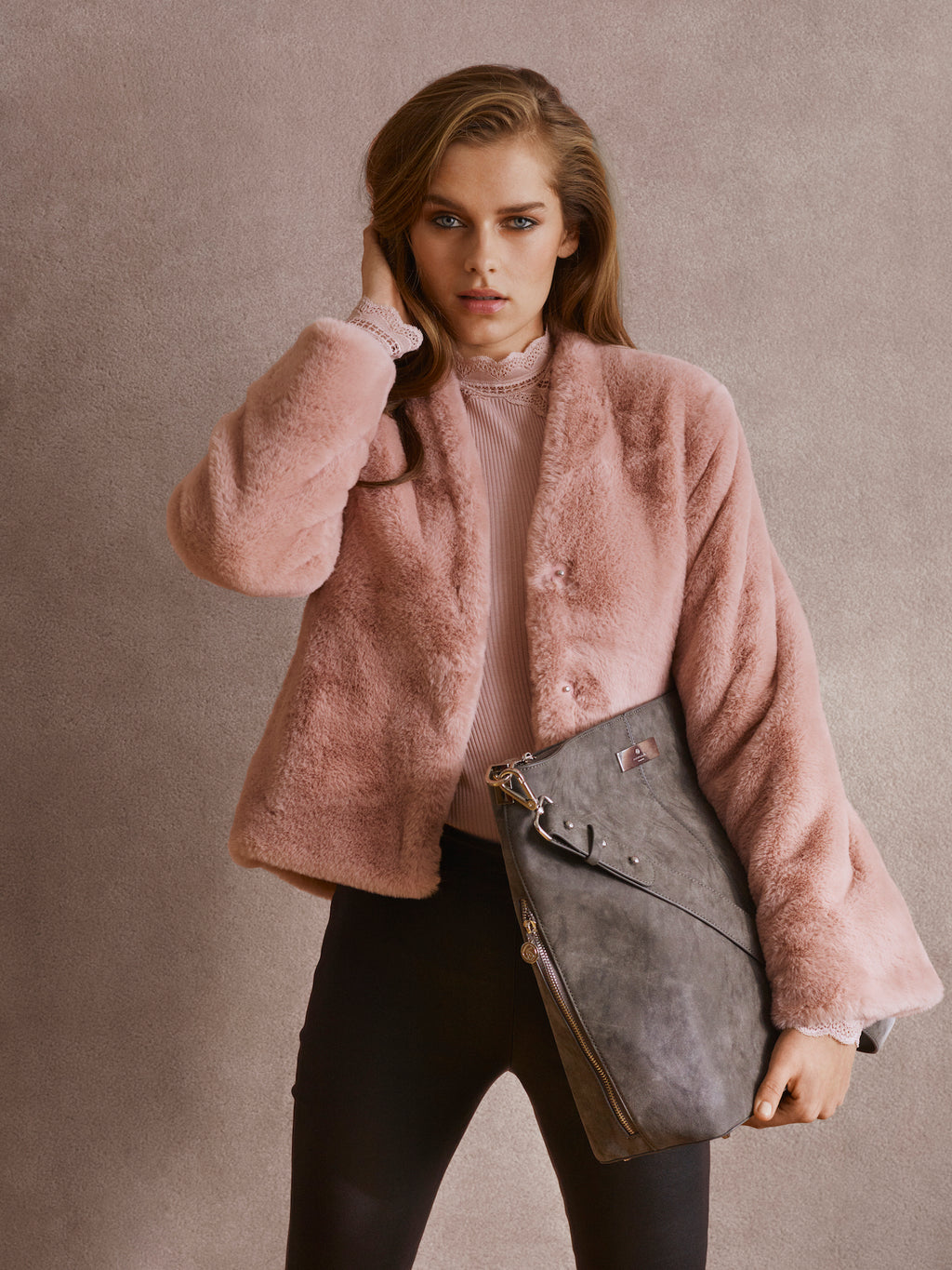 Rosemunde Coat Is vintage powder pink