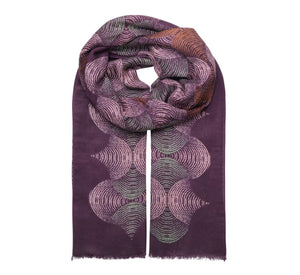 Unmade codee scarf purple grape wine