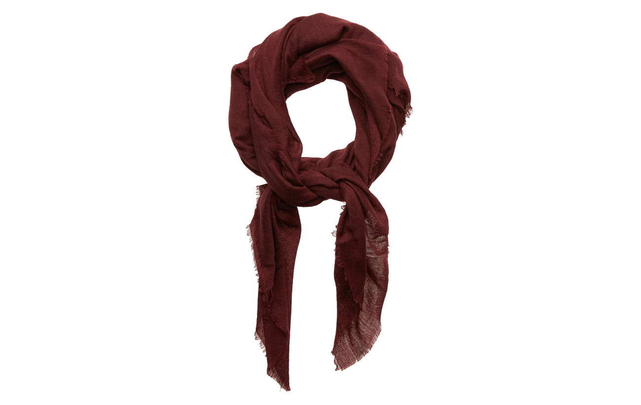 Unmade ekka bordeaux deep red scarf