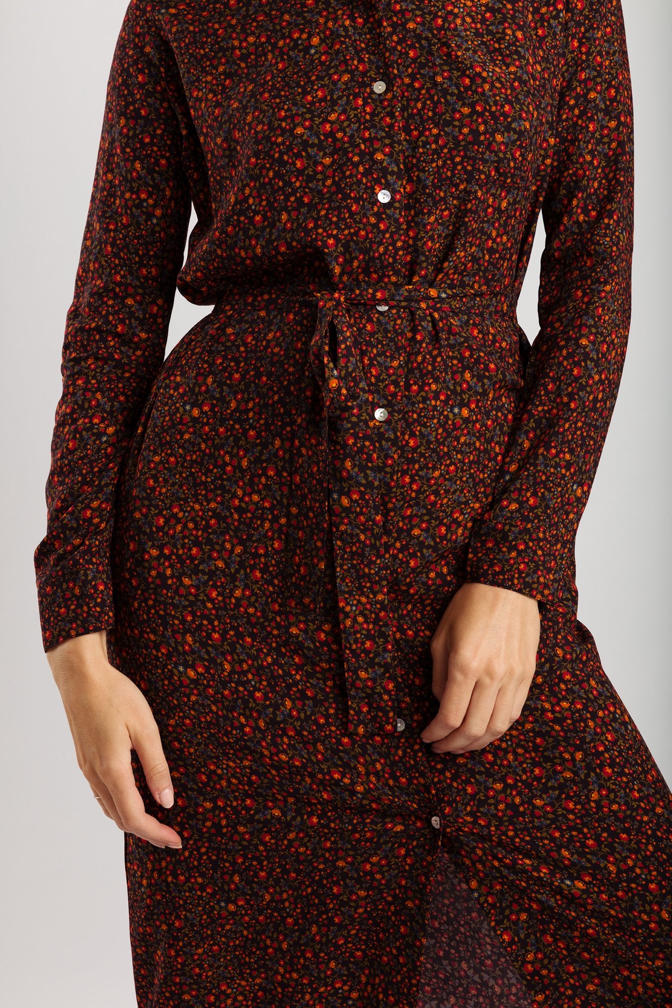 Wearable Stories - abby black print shirtdress