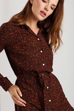 Wearable Stories - abby black print shirtdress