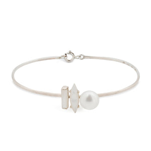 Wouters & Hendrix - delicate bracelet with mother of pearl and pearl