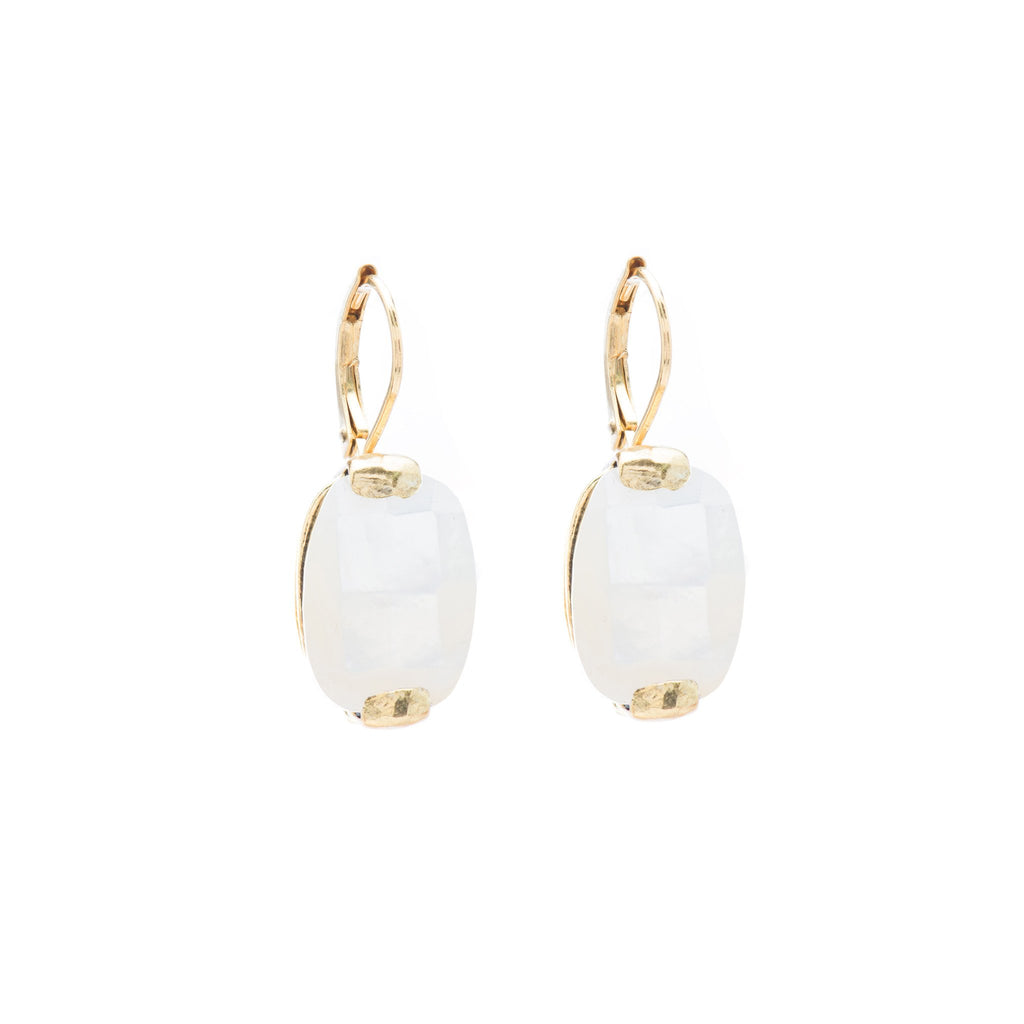 Wouters & Hendrix -  leverback earrings with white mother of pearl