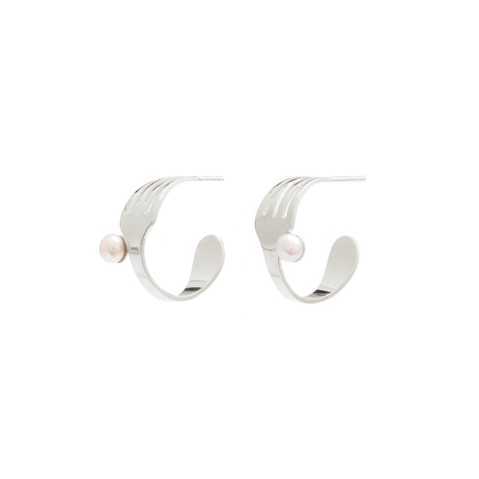 Wouters & Hendrix - silver earrings with freshwater pearl