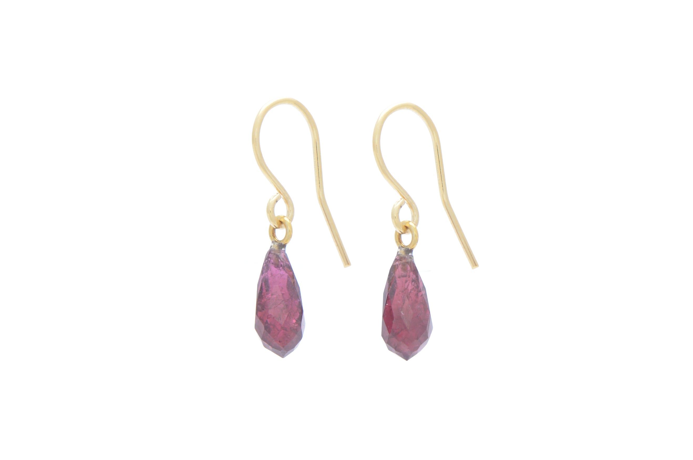 Wouters & Hendrix - silver earrings with purple grenade drops