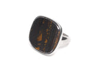 Wouters & Hendrix -  silver ring with brown tiger eye 