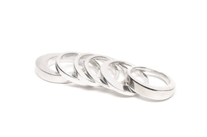 Wouters & Hendrix - silver stacking ring of 6 separate rings