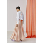 Xandres studio - salmon pink maxi skirt