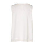 Xandres studio - annemiek white sleeveless top with a V-neck
