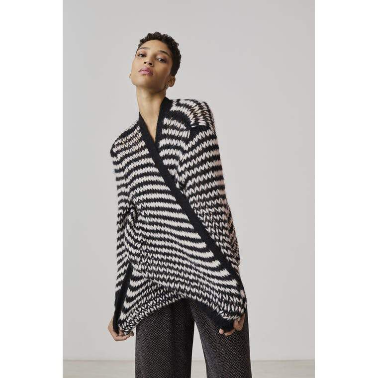 Xandres studio - morissa cardigan in zwart en wit