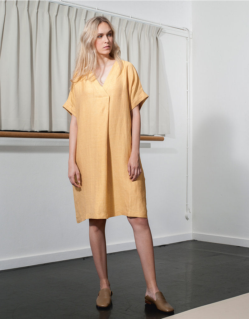 Dutchess - corn yellow chiba dress