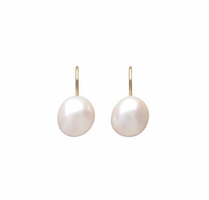 Wouters & Hendrix leverback earrings with freshwater pearl goldplated
