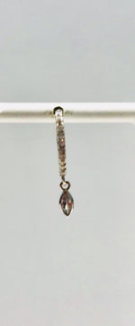 Small silver creole earrings with zirconia and pendant by SAM&CEL.