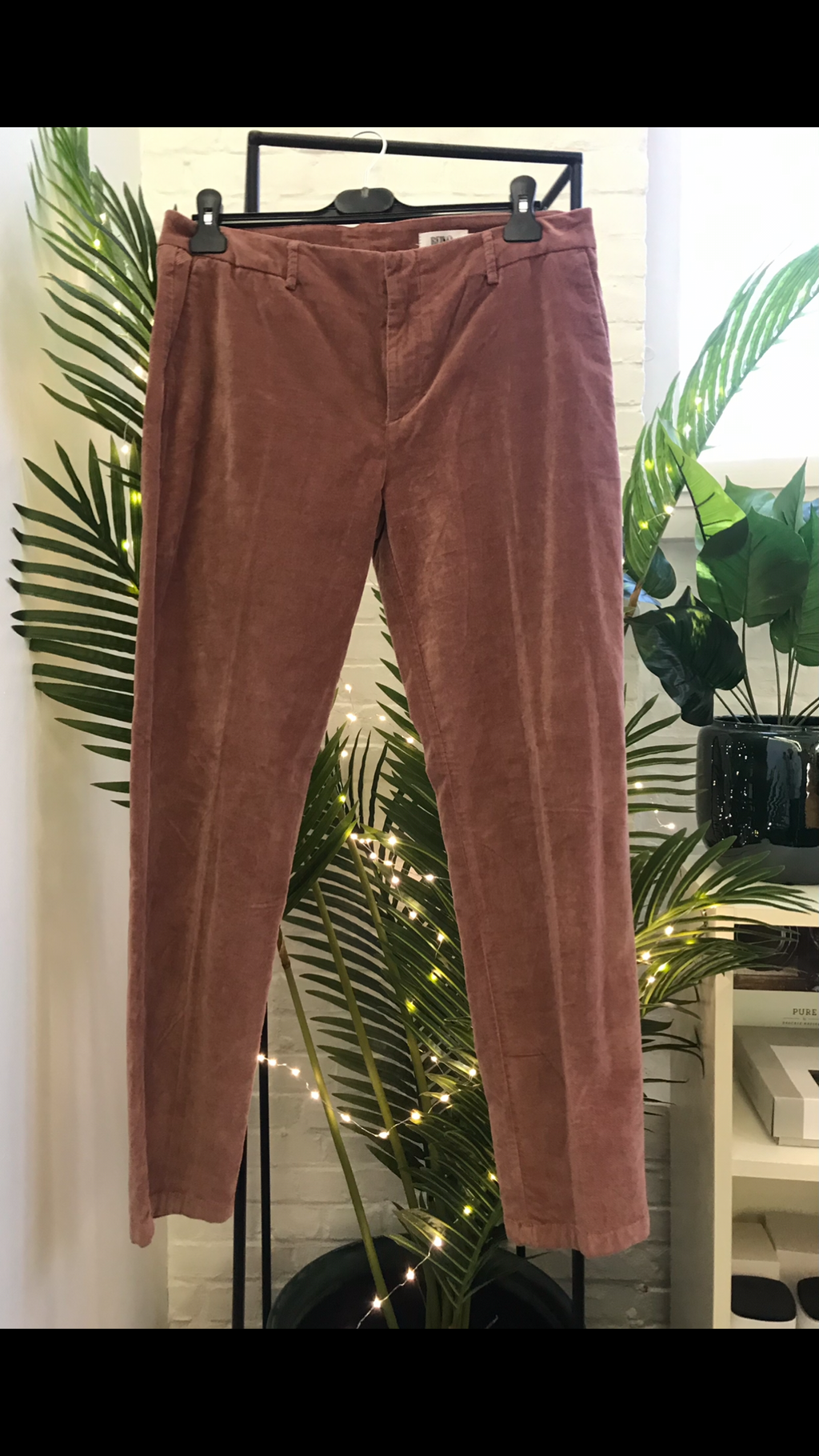 Reiko Lizzy pink velvet pants