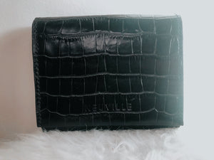 NEUVILLE - mini joa black croco wallet
