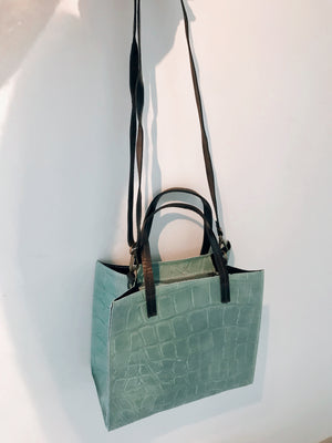SAM&CEL - soft green croco bag