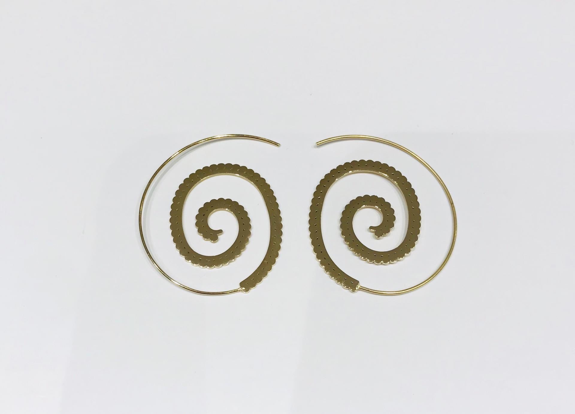Sam&Cel - steel spiral earrings
