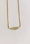 Fine gold plated necklace with beautifully cafted feather