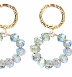 SAM&CEL goldplated Earrings with blue glass beads