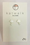Sterling silver 925 cloud star stud earrings by the Belgian brand Katwalk Silver. 