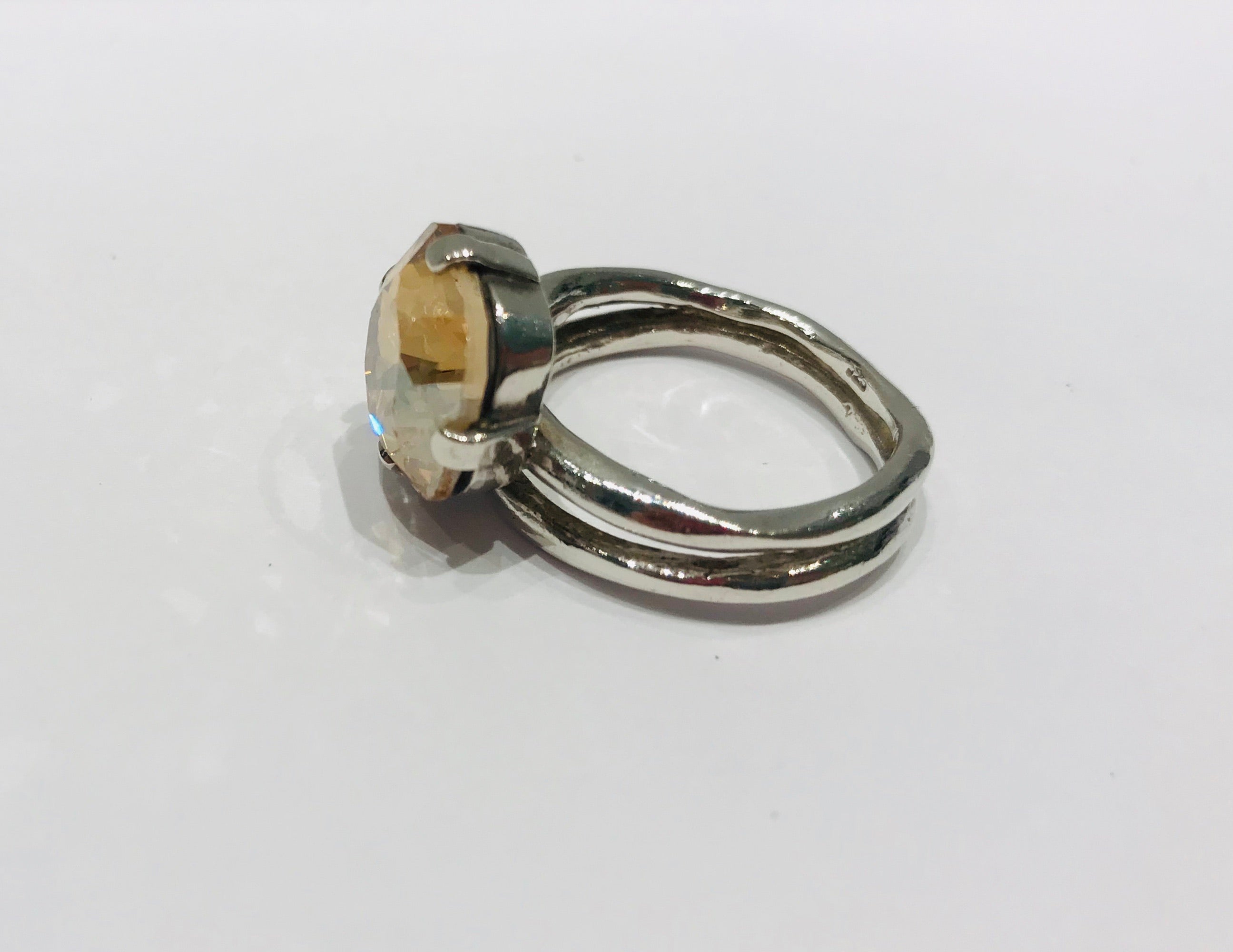 Wouters & Hendrix silver ring with cristal stone