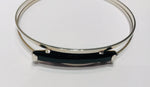 Wouters en Hendrix rigid silver bracelet with onyx