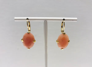 Wouters & Hendrix leverbacks earrings with pink opal