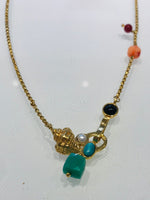 SAM&CEL Necklace with seashell and semiprecious stones