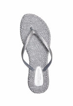 Ilse Jacobsen Flip Flops with glitter silver
