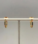 Fine gold plated creole earrings with crystals by SAM&CEL.
