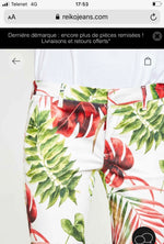 Reiko Sandy Print trousers white tropic