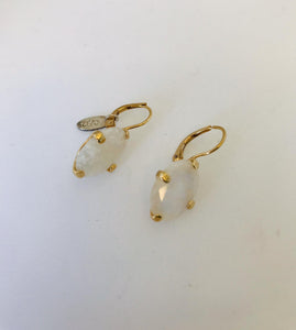 Wouters & Hendrix - gold plated moonstone earrings