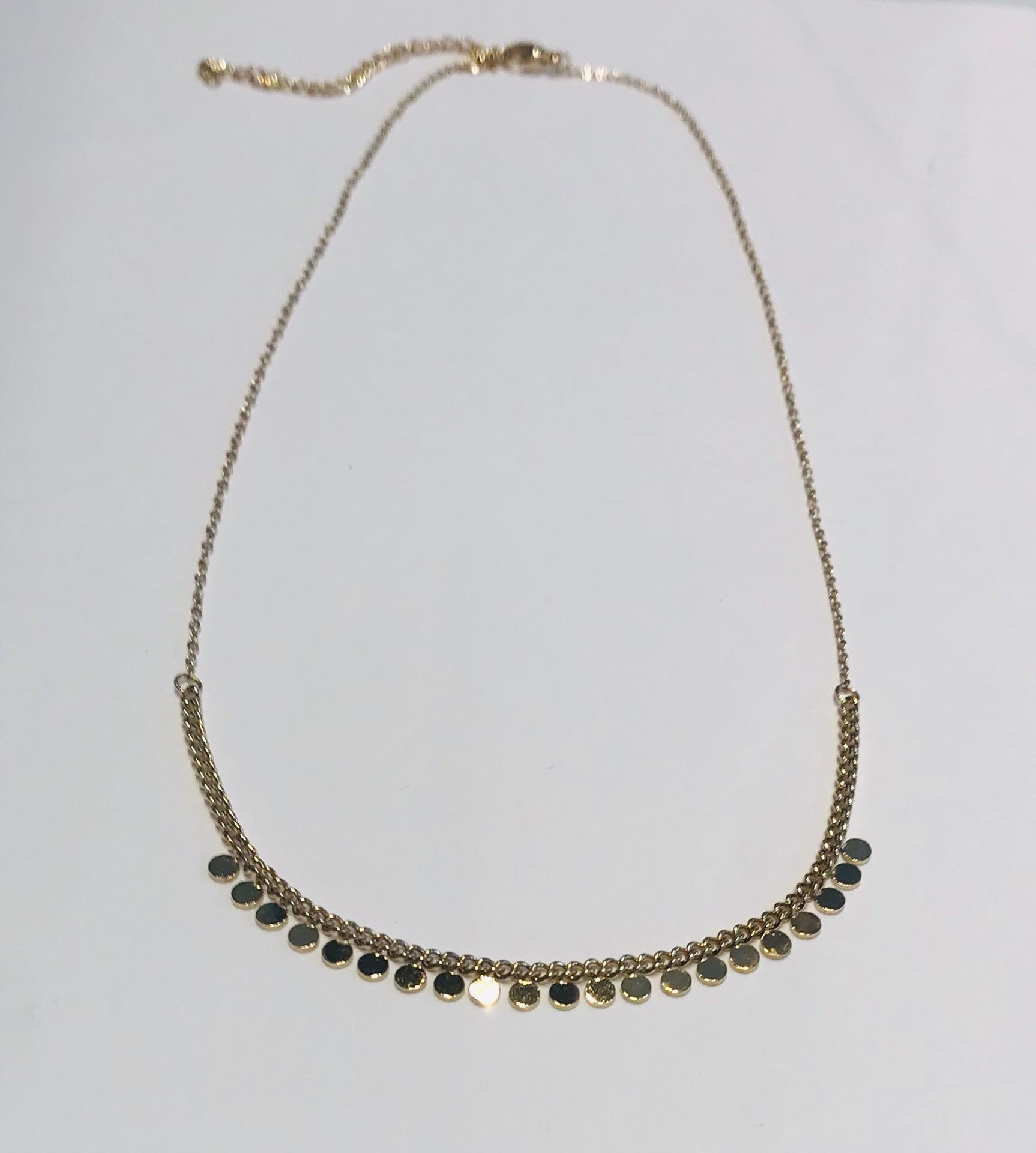 Steel necklace with small circle pendants by SAM&CEL.