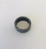 Wouters & Hendrix - cool oxidized silver ring with pattern