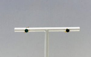 SAM&CEL goldplated little earrings green zirconia