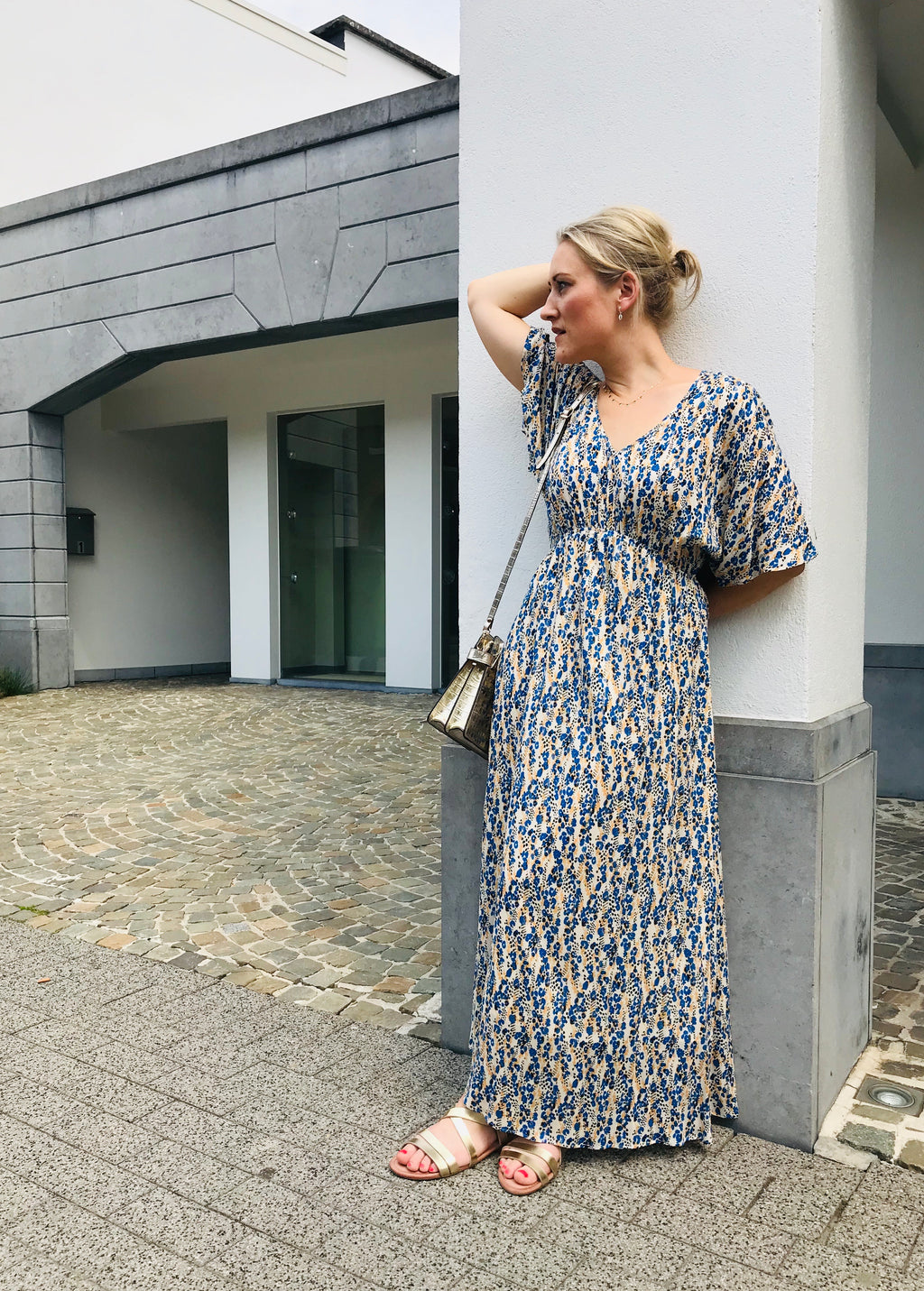 MKT studio - Roman dress blue