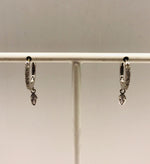 Small silver creole earrings with zirconia and pendant by SAM&CEL.