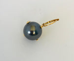 Wouters & Hendrix - gold plated earrings with grey crystal pearls