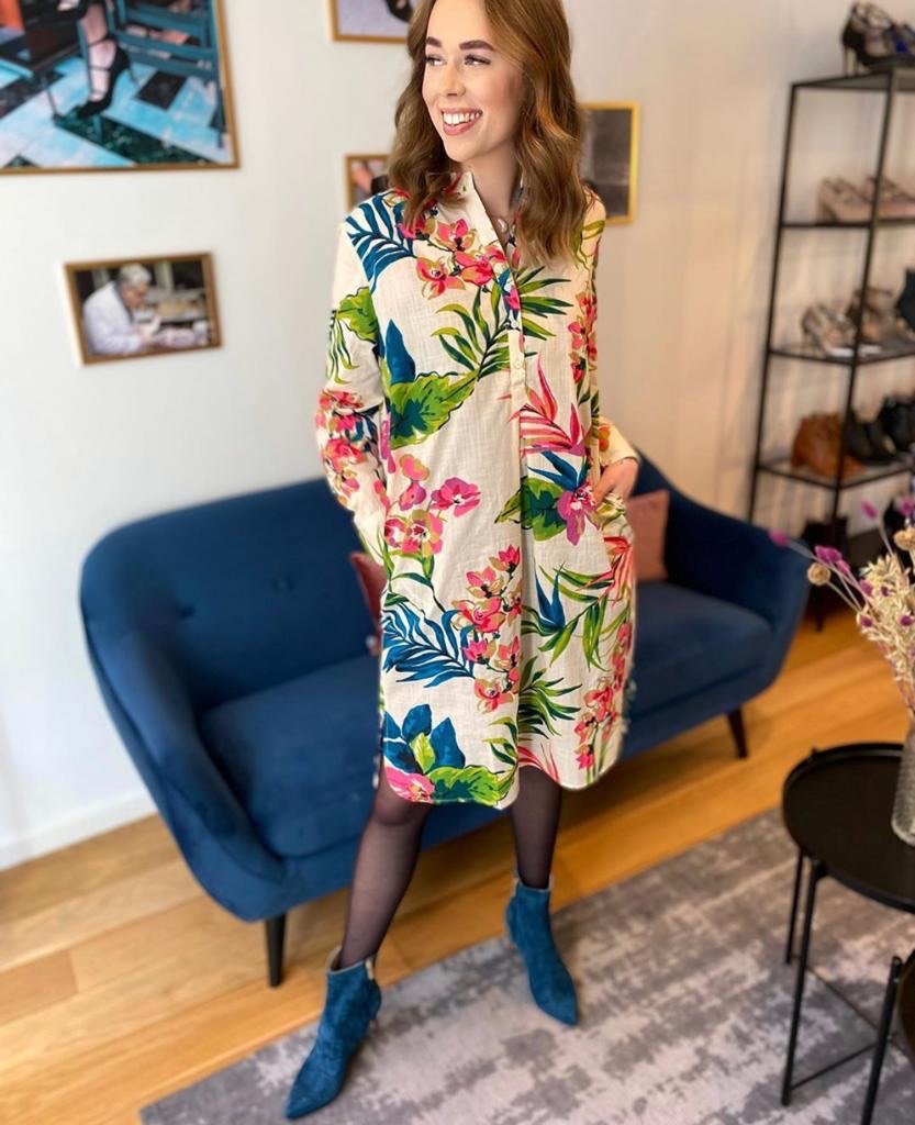 Lollys Laundry - flower print lucca shirt dress