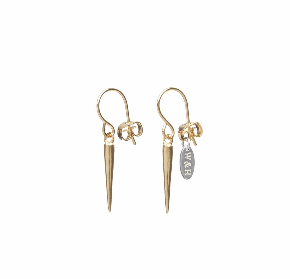 Wouters & Hendrix hook earrings with spike pendant
