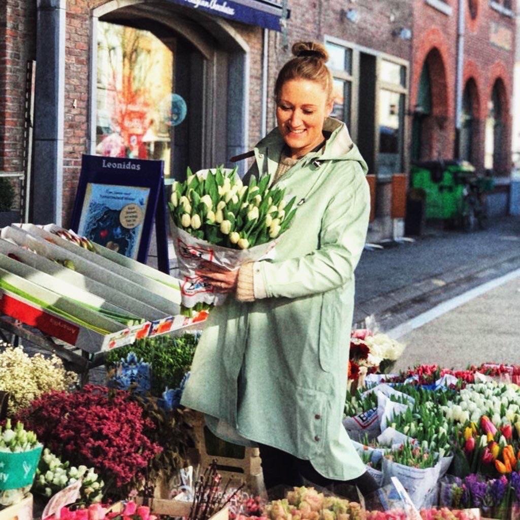 Ilse Jacobsen green lily raincoat