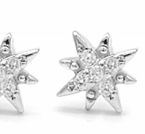 SAM&CEL Silver Earrings Star Zirconia