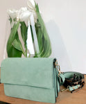 SAM&CEL - soft green suede bag