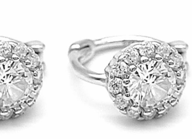 SAM&CEL Silver earrings with round Zirconia