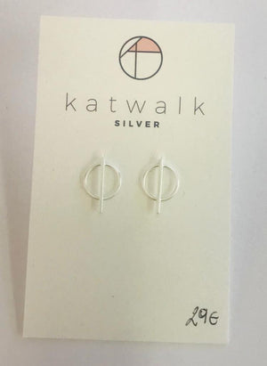 Sterling silver 925 shape stud earrings by the Belgian brand Katwalk Silver. 