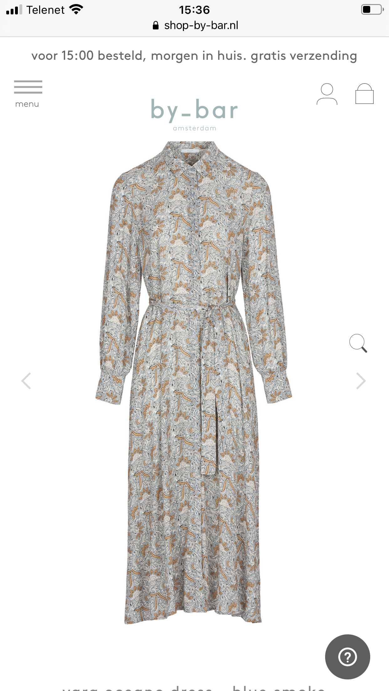 By-Bar Yara oceano dress blue smoke