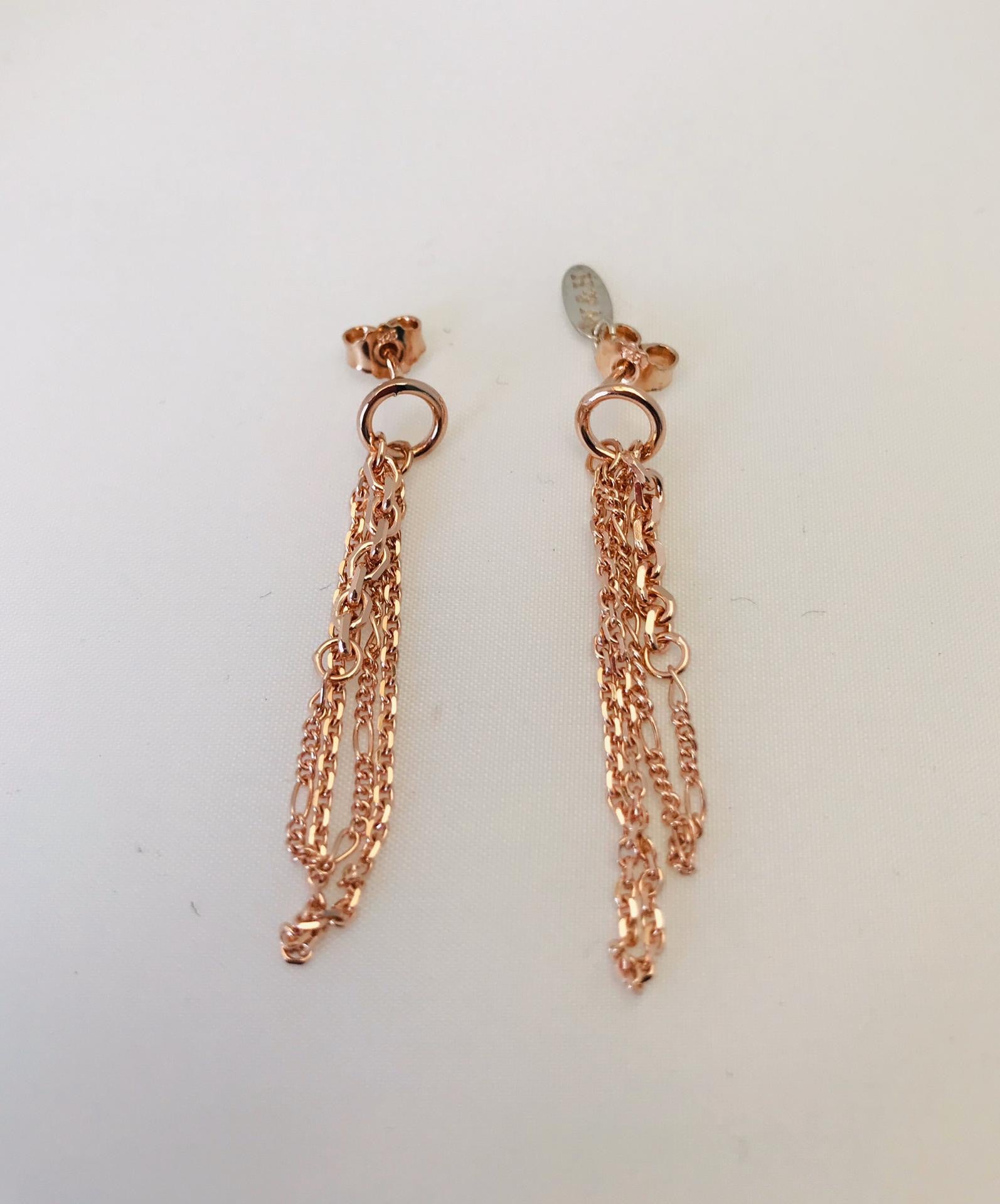 Wouters & Hendrix - pink gold plated earrings
